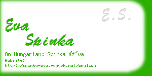 eva spinka business card